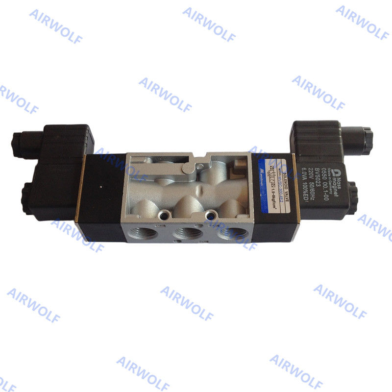 MVSC-300-4E1 MVSC-300-4E2 3/8 Mindman 5/2 Way Pneumatic Solenoid Valves 0.2-0.8Mpa Aluminum DC24V AC220V AC110V DC12V