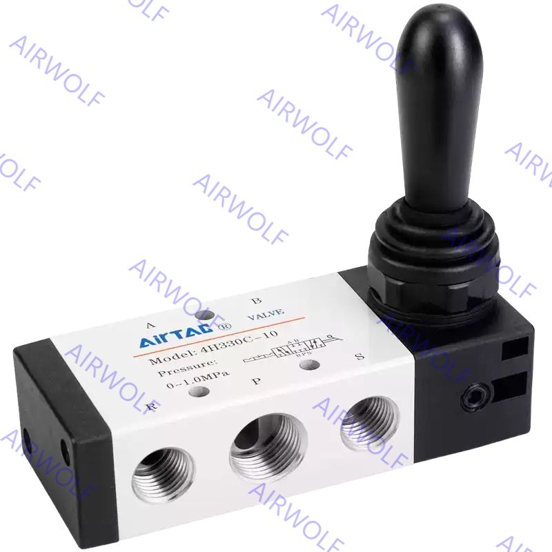 AIRTAC 4HA310-08/10, 4HA330C-08/10, 4HA330E-08/10 4H Series 5/2 way, 5/3 way Hand Lever Valve 1/4", 3/8"