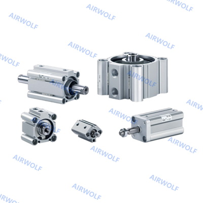 SMC CQ2B Silinder Pneumatik Aksi Ganda Kompak Paduan Aluminium